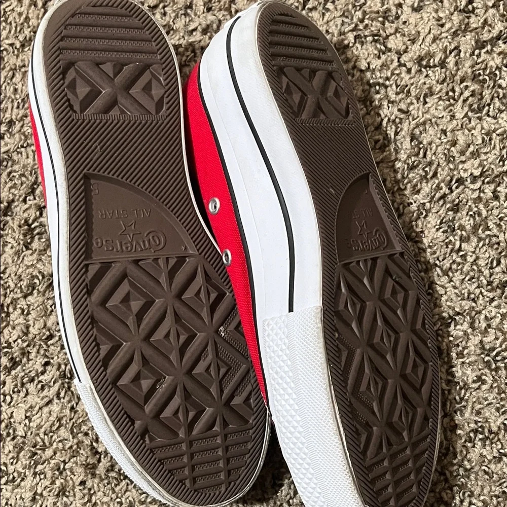 Converse Bold Red Canvas Sneakers - Picture 2 of 4